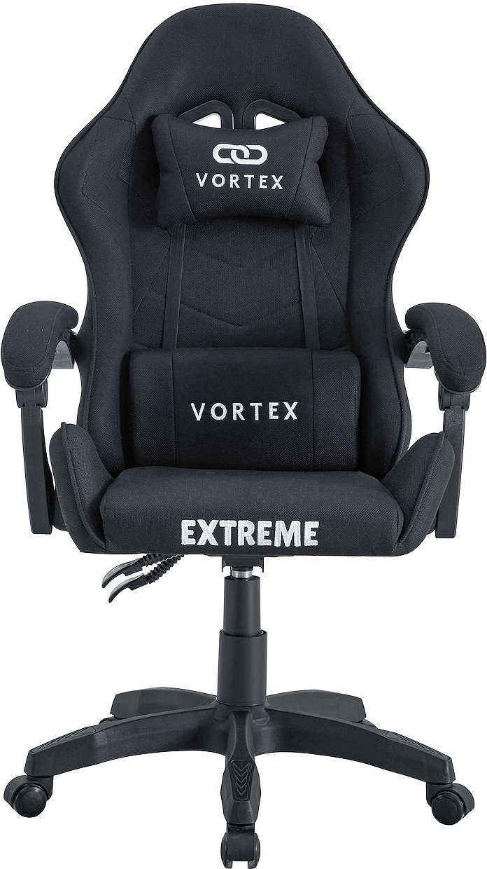 Fotel Extreme Fotel Gamingowy z tkaniny Vortex kolor cały czarny