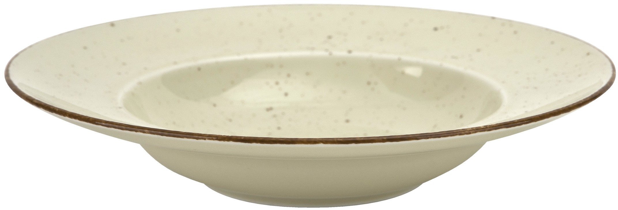 Talerz głęboki do pasty 24 cm Kaszub ART beżowy/budyń