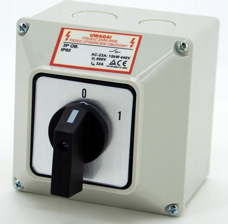 ELS Elektrotechnika ŁĄCZNIK KRZYWKOWY 25A 0-1 3F W OBUDOWIE IP65 LW25 0-1 3P OB.