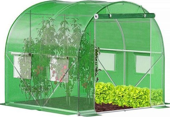 Springos Szklarnia ogrodowa foliowa UV4 140g/m2 2x2x2 m zielona UNIWERSALNY
