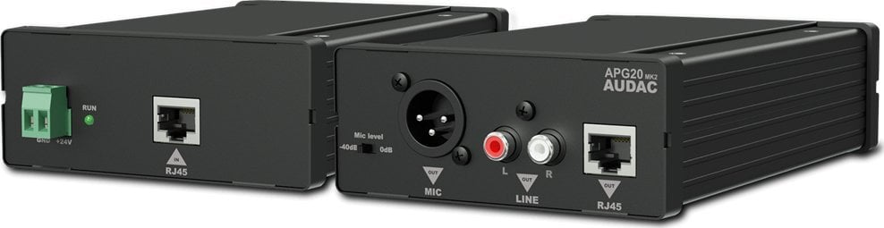 System przekazu sygnału AV Audac AUDAC APG20MK2 Aktywne konwertery RCA, wersja MK2