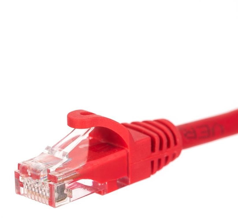 NetRack patchcord RJ45, osłonka zalewana, kat. 5e UTP, 15m czerwony (BZPAT15UR)