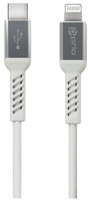 Kabel USB USB-C - Lightning 2 m Biały (AKS_17231)