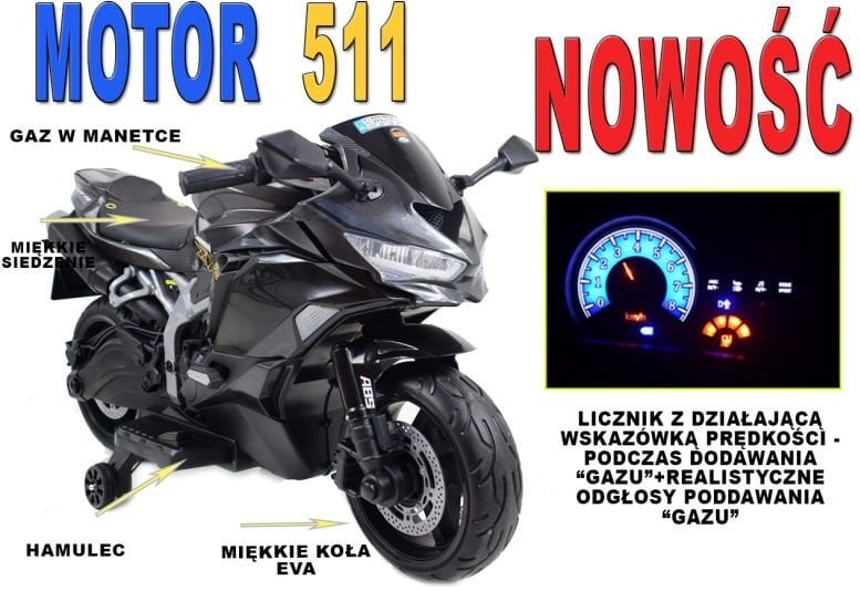 Super-Toys ŚCIGACZ 511 - IMITACJA PRAWDZIWEGO LICZNIKA, REALISTYCZNE DŹWIĘKI/MH511