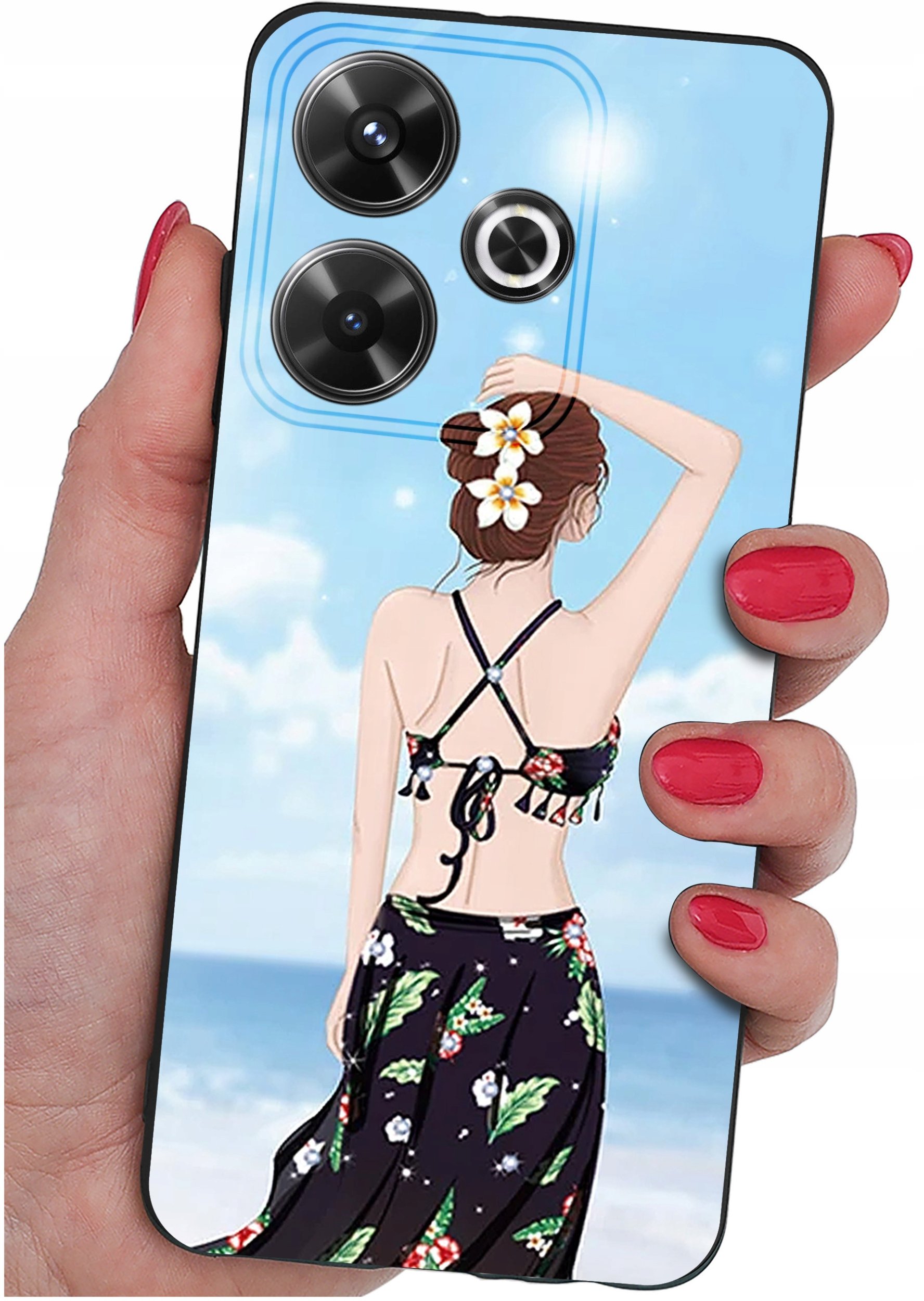 Etui do Xiaomi Redmi 13 4G WZORY |SILIKONOWE MATT CASE + SZKŁO 9H