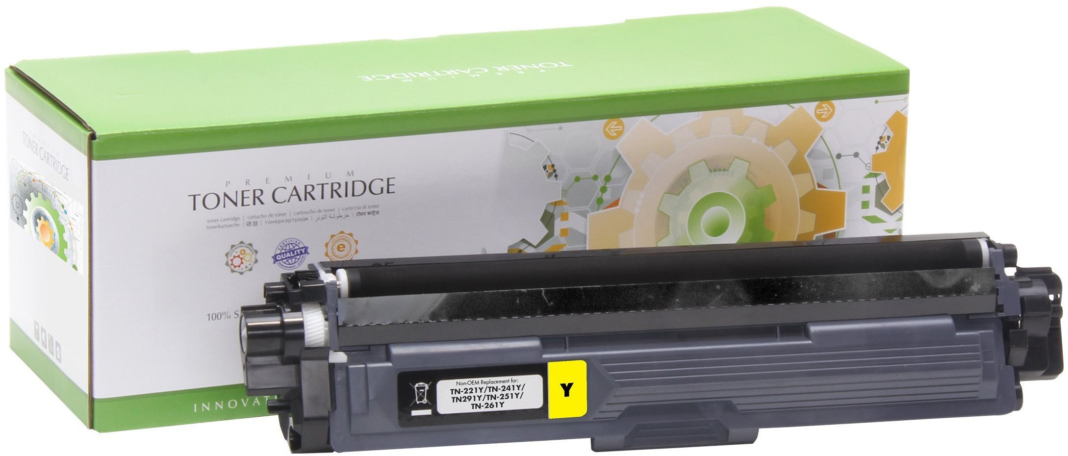 STATIC Toner cartridge compatible with Brother TN-221Y/TN-241Y yellow remanufactured 1.400 pages