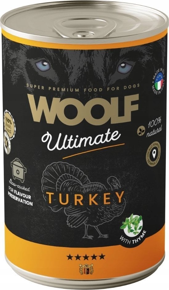WOOLF PIES PUSZKA 400g ULTIMATE CAN TURKEY&THYME /6