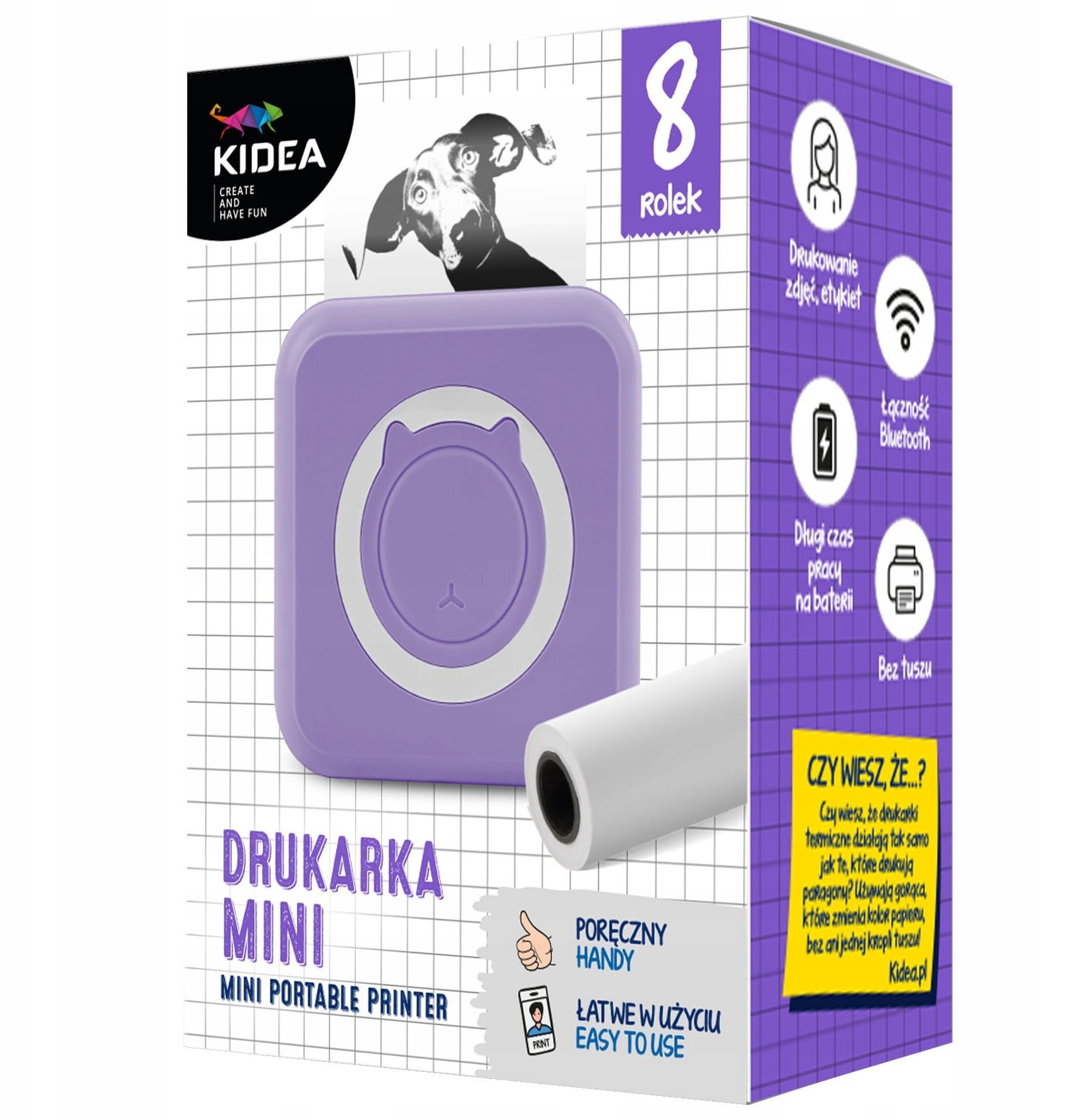 DRUKARKA TERMICZ BLUETOOTH 14X10X5 KIDEA A PUD