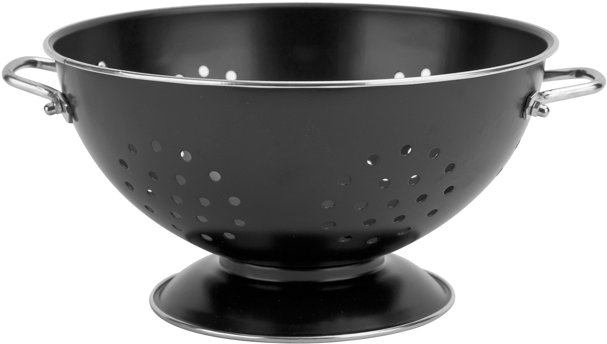 Durszlak/cedzak metalowy 23 cm czarny MPL