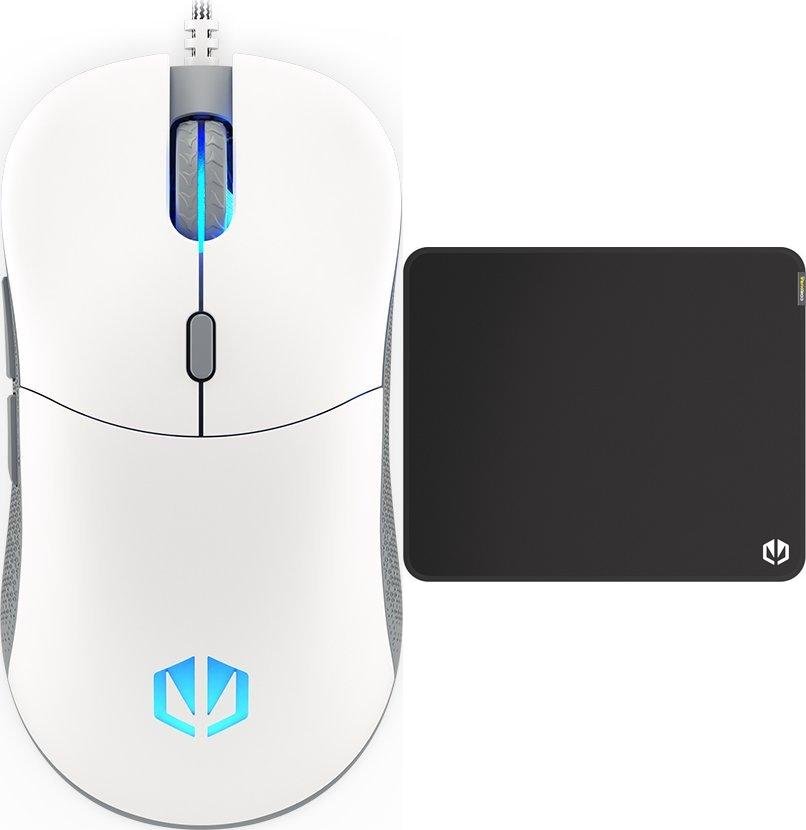 Mysz Endorfy Mysz Endorfy GEM Plus Onyx White (EY6A011) + Podkładka Cordura Speed M