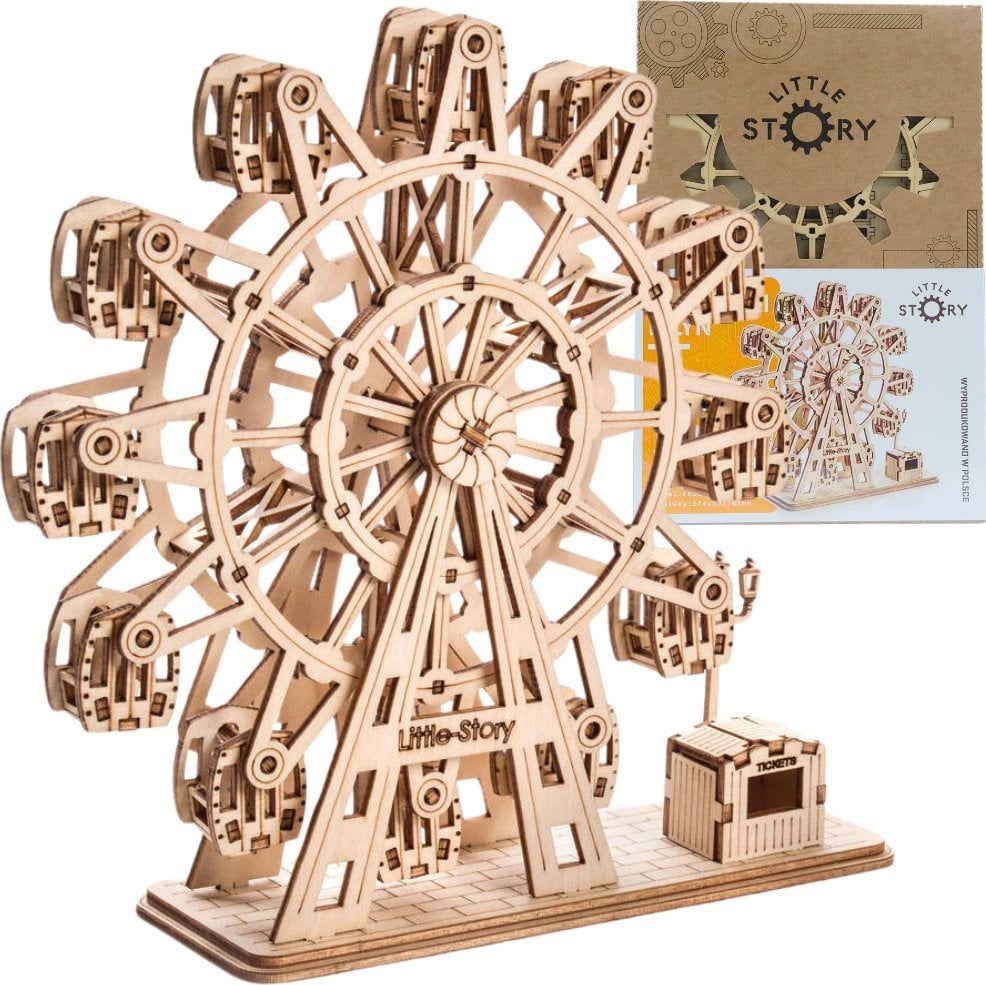 Little-Story Little Story Drewniane Puzzle Model 3D - Diabelski Młyn