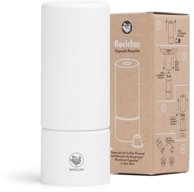 Italian Coffee WAYCAP Narzędzie do recyklingu kapsułek kawowych Biały