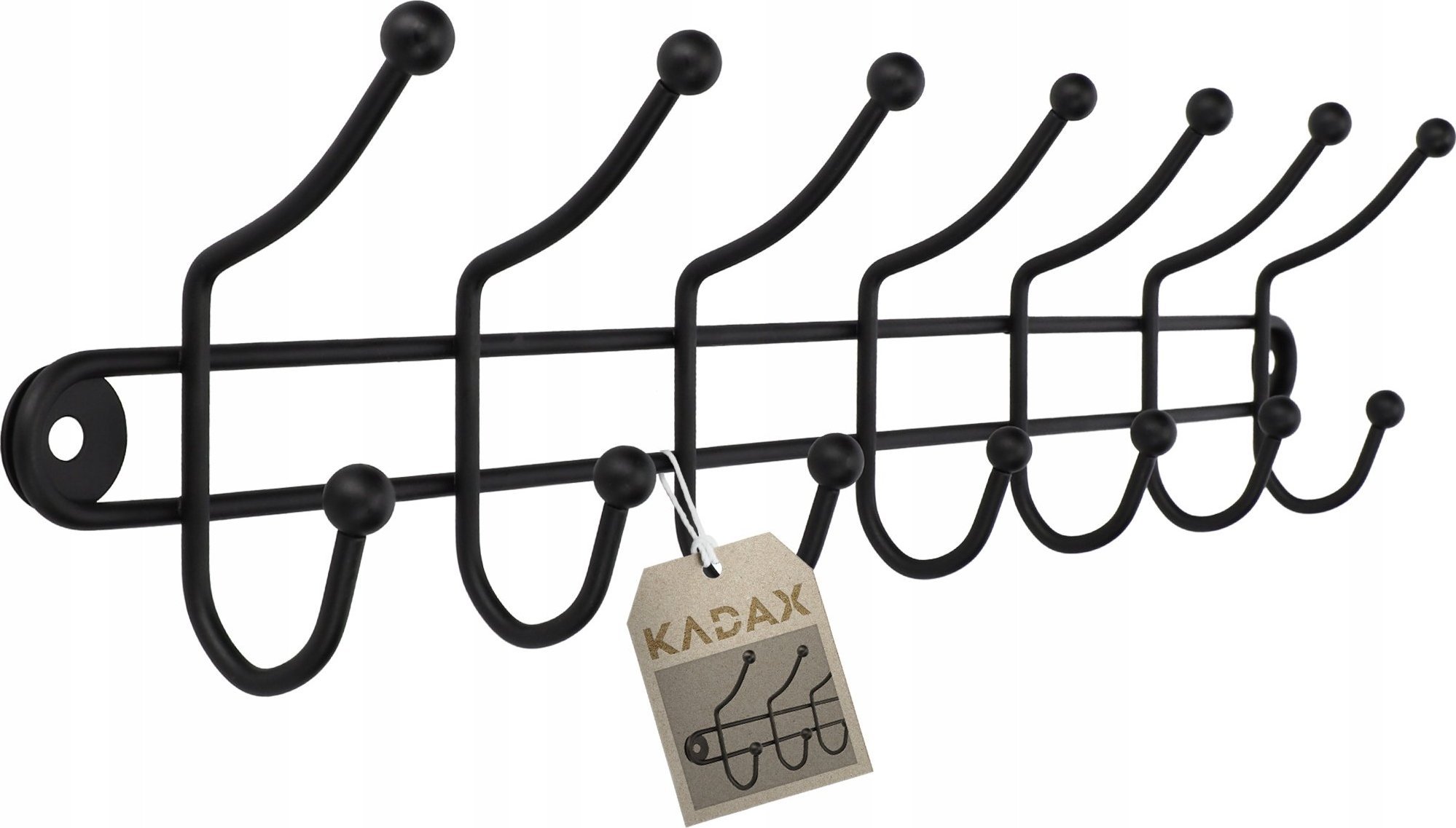Kadax Wieszak Ścienny Na Ubrania Do Przedpokoju Czarny