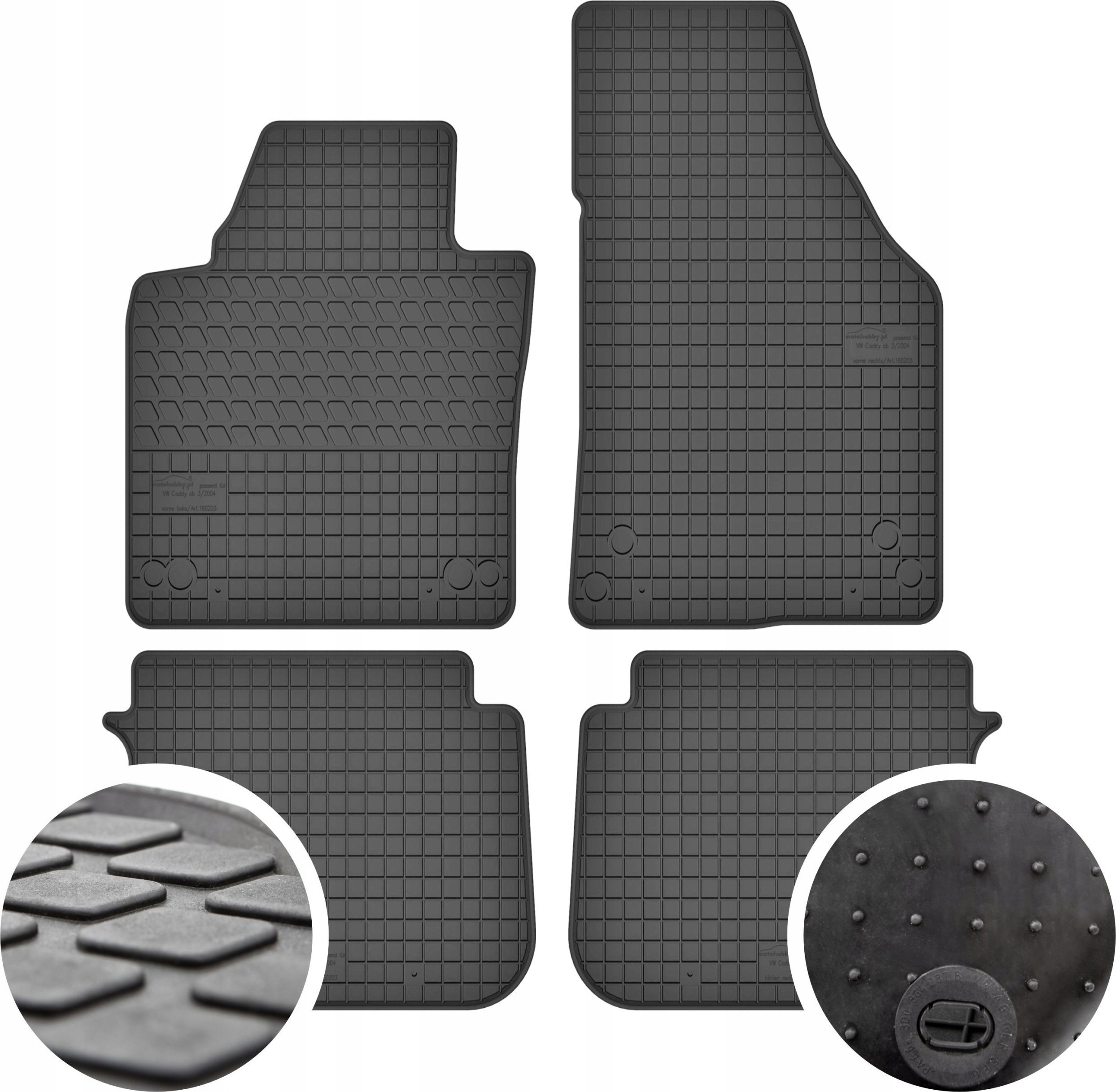 GeyerHosaja Dywaniki gumowe do VW Caddy III typ 2K