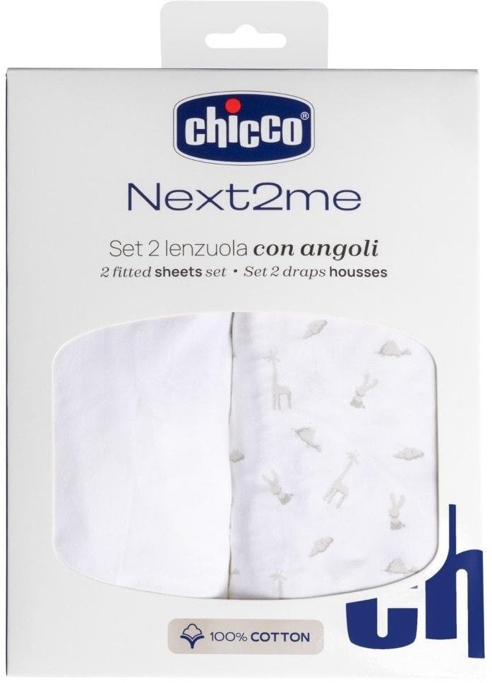 Prześcieradło Next2Me Forever bawełna cloud 2szt