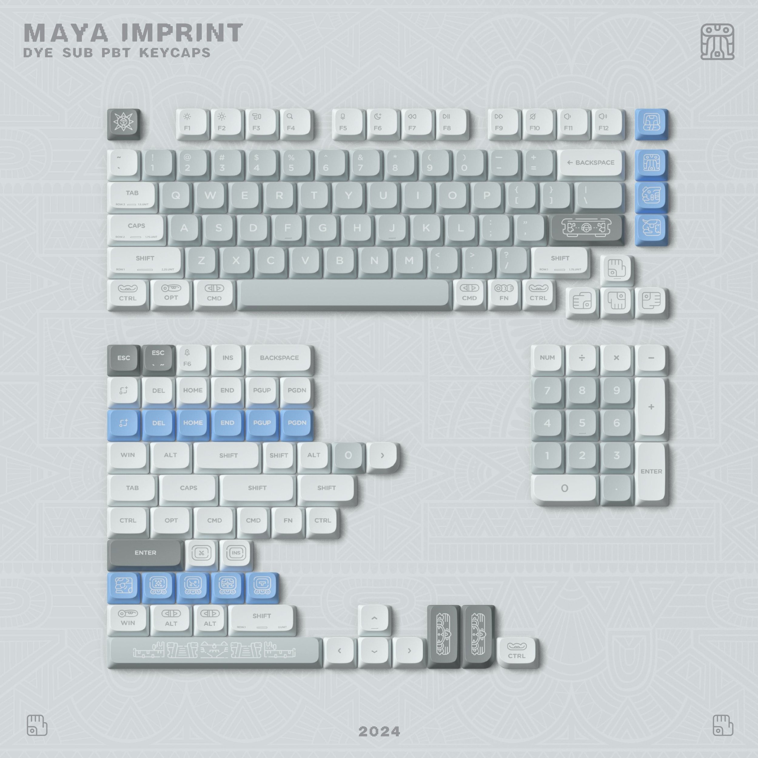 NuPhy - Maya Imprint nSA Dye-sub PBT Keycaps All in One