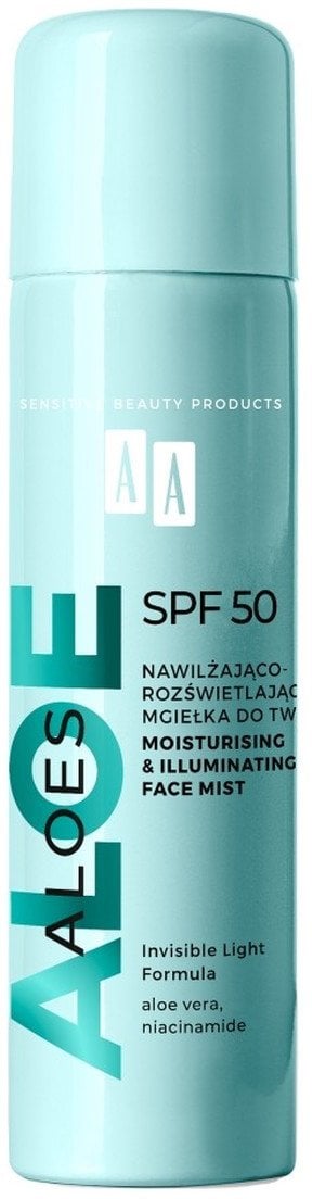 AA Aloes Mgiełka do twarzy nawilżająco - rozświetlająca SPF50 100 ml