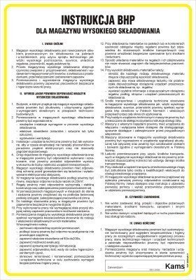 TD Systems IAE13 Instrukcja BHP dla magazynu wysokiego składowania