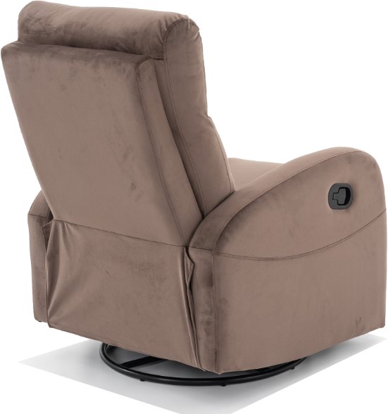 Fotel rozkładany z funkcją kołyski OLIMP VELVET cappuccino