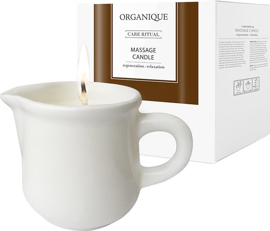 Organique ORGANIQUE Świeca do masażu w dzbanuszku z Olejem Arganowym - Orange&Chilli 125ml