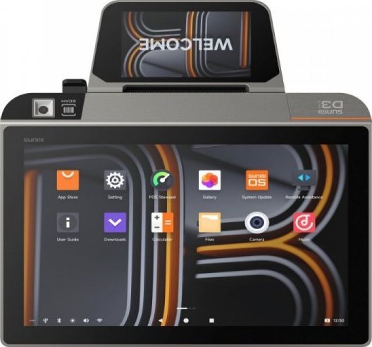 Terminal sieciowy Sunmi Smart Desktop Terminal D3 Mini GMS EDLA A13, 10,1+4 cala 3+32GB NFC