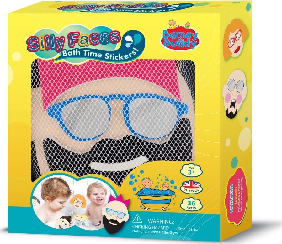 Barney & Buddy Naklejki do kąpieli - śmieszne twarze