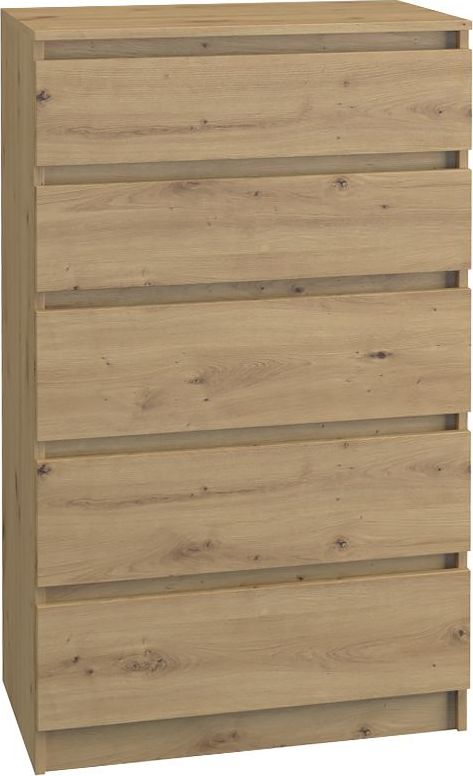 Topeshop KOMODA SZAFKA REGAŁ 5 SZUFLAD M5 DĄB ARTISAN
