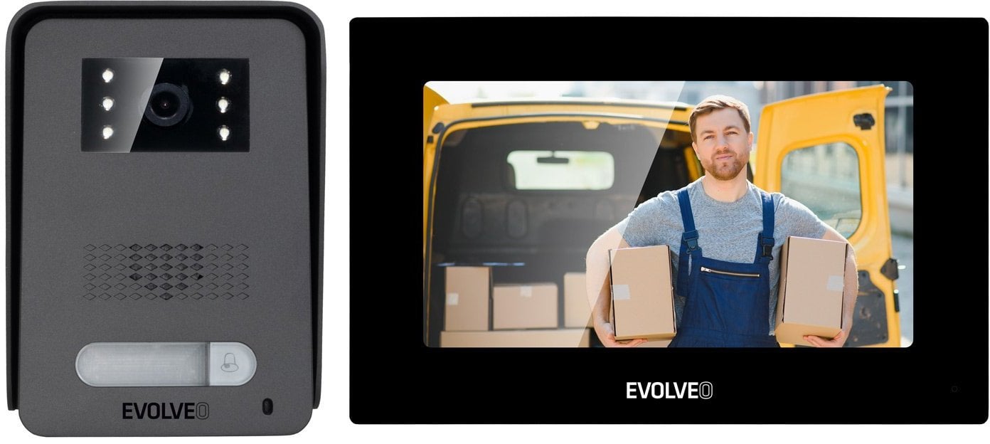 EVOLVEO DoorPhone AP1- 2 drátový videotelefon s aplikací, černá