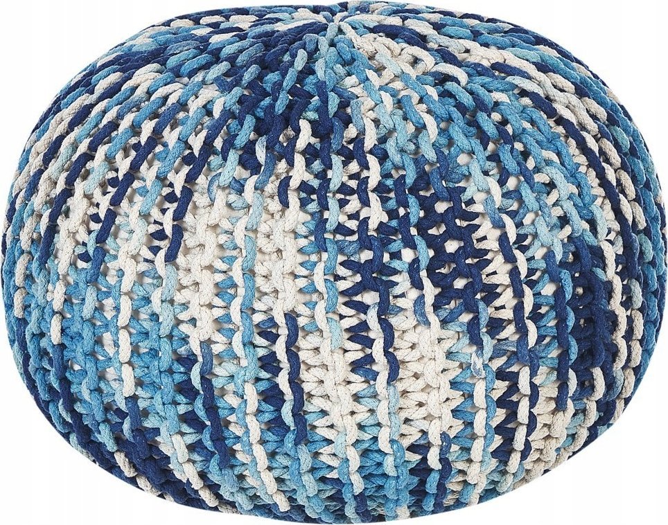 Beliani Puf 50 x 35 cm biało-niebieski CONRAD