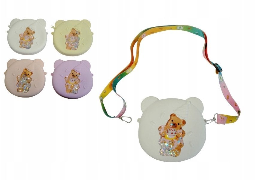 Torebka silikonowa z misiem i wirującymi gwiazdeczkami