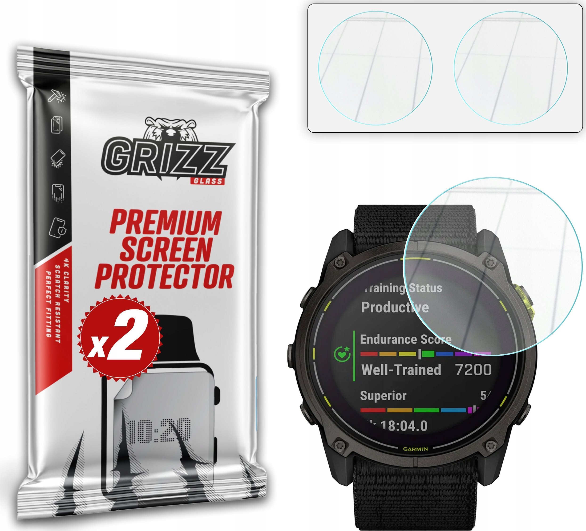 Szkło hybrydowe GrizzGlass HybridGlass do Garmin Enduro 3