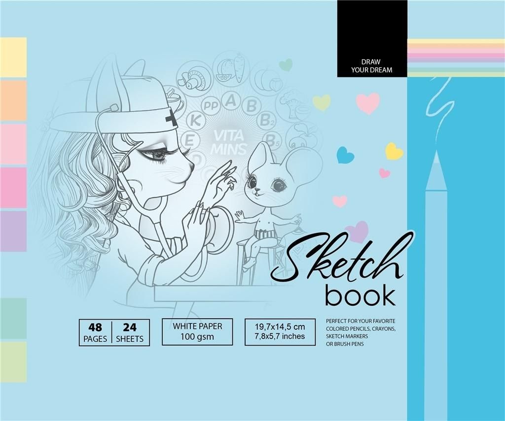 Fresh Szkicownik 14.5x19.7cm 48k niebieski