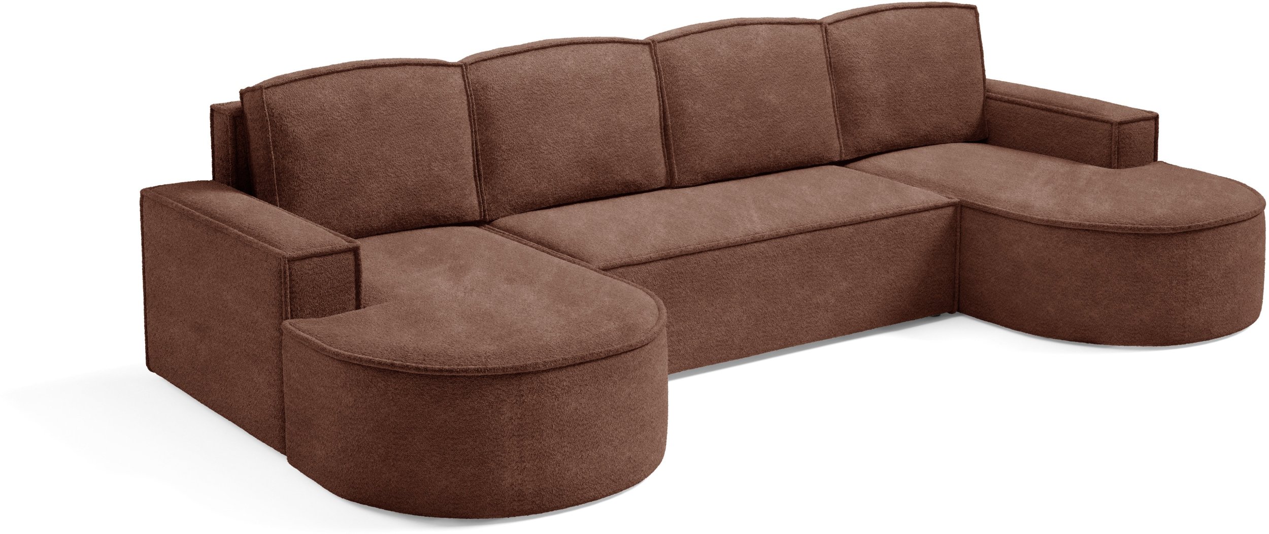 NAROŻNIK MOLLY FUNKCJA SPANIA TKANINA BOUCLE FORMA U quelle 26