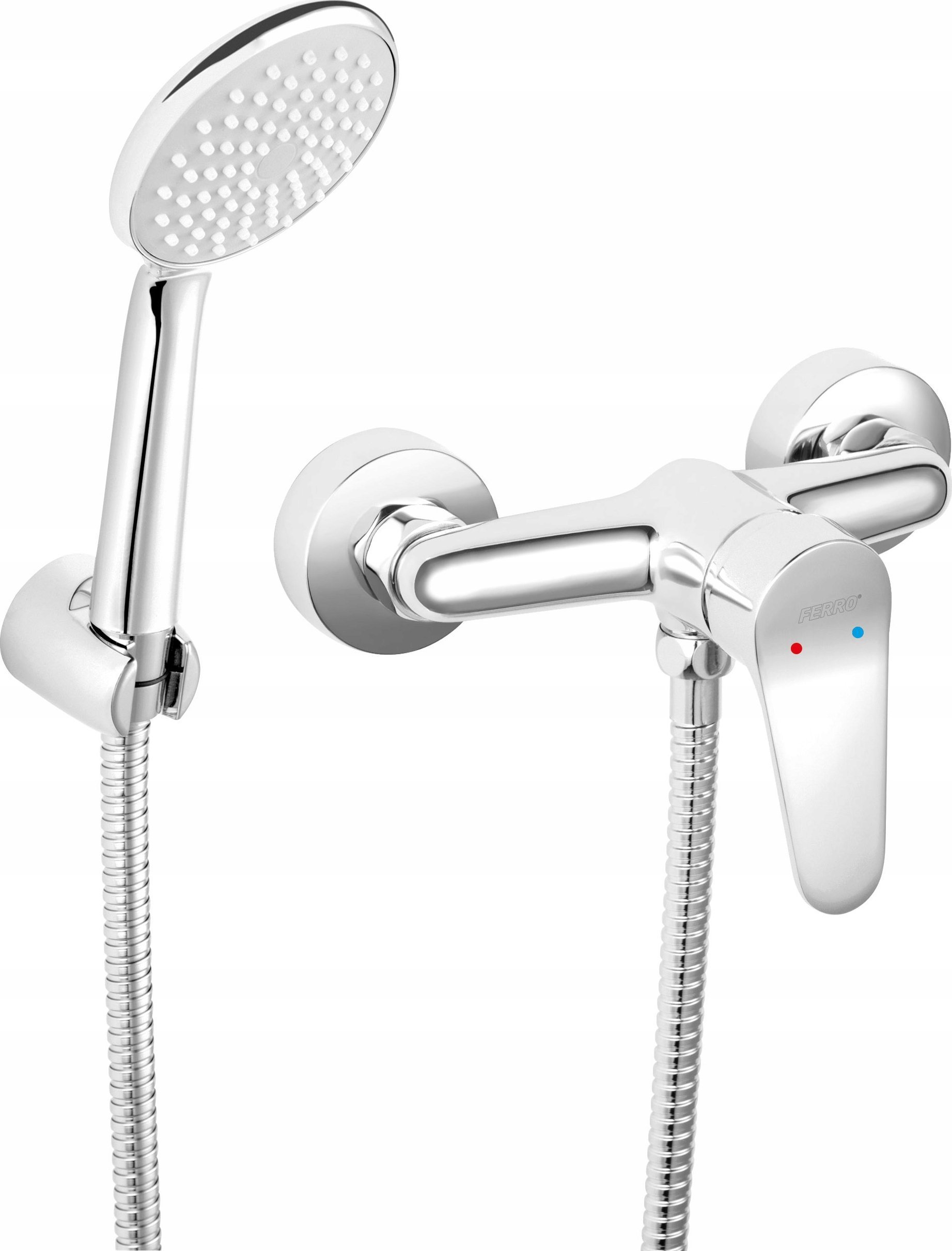 Zestaw prysznicowy Ferro BAT. ISSO NATRSYKOWA ŚCIENNA Z ZESTAWEM NATRYSKOWYM, CHROM FERRO// BF.BIS77