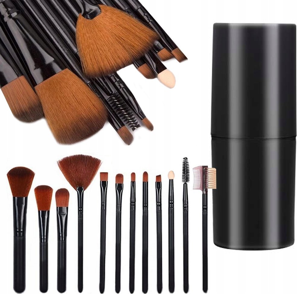 Verk ZESTAW PROFESJONALNYCH PĘDZLI DO MAKIJAŻU 12 SZTUK