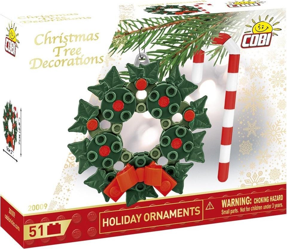 Cobi Dekoracja choinkowa z klocków - świąteczny wieniec (20009)