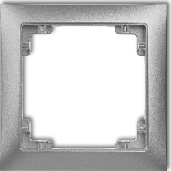 Karlik Ramka Deco Soft uniwersalna pojedyncza z tworzywa srebrny metalik (7DRSO-1)