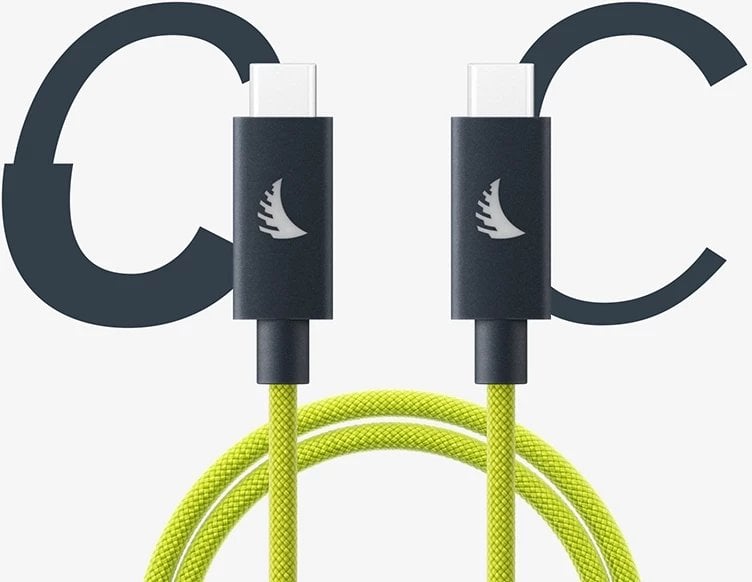 Kabel USB Angelbird USB-C - USB-C 2 m Limonkowy