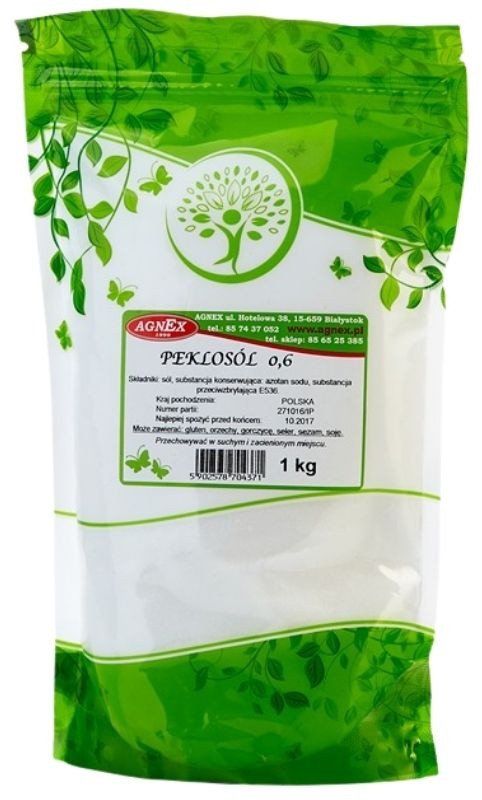 Peklosól przyprawa do wędzenia i przyprawiania mięsa sól peklowa agnex 1kg