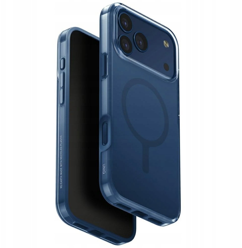 Etui UNIQ Clario do Apple iPhone 17 Pro Max Magclick Charging niebieski