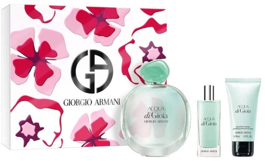 Giorgio Armani Acqua di Gio zestaw woda perfumowana spray 100ml + balsam do ciała 50ml + woda perfumowana spray 15ml