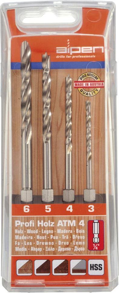 Wiertło Alpen Alpen ATM 4 HSS-HOLZ hexagonal