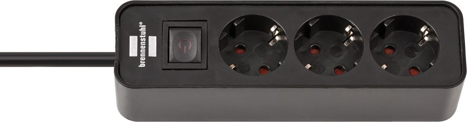 Listwa zasilająca Brennenstuhl Ecolor 3 gniazda 1.5 m czarna (1153230000)