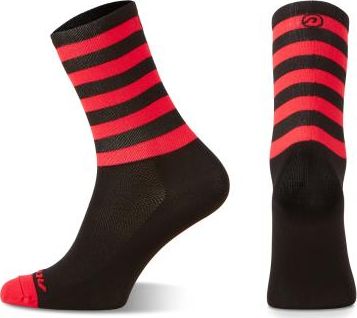 Accent Skarpetki kolarskie Accent Stripe Long, czarno-czerwone, M (39-41)