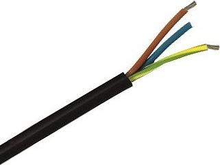ONKA Elektrik 1m Przewód przemysłowy 3x2,5mm2 H07RN-F OnPD 450/750V kabel czarny w gumie giętki 1124-311AA-YY010