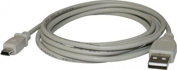 Kabel USB Logo USB-A - miniUSB 2 m Szary (17065)