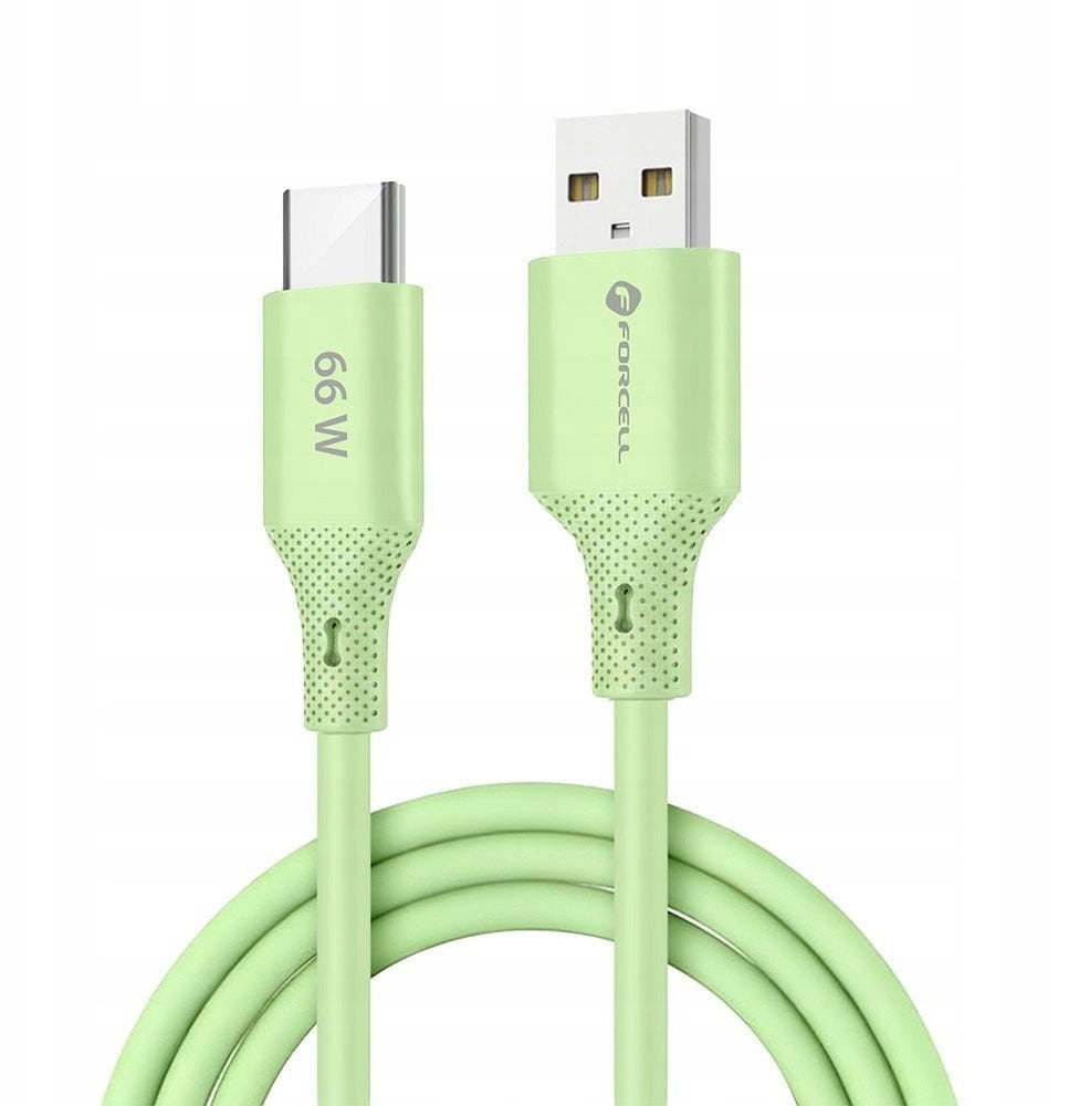 Kabel USB ForCell USB-A - USB-C 1 m Zielony