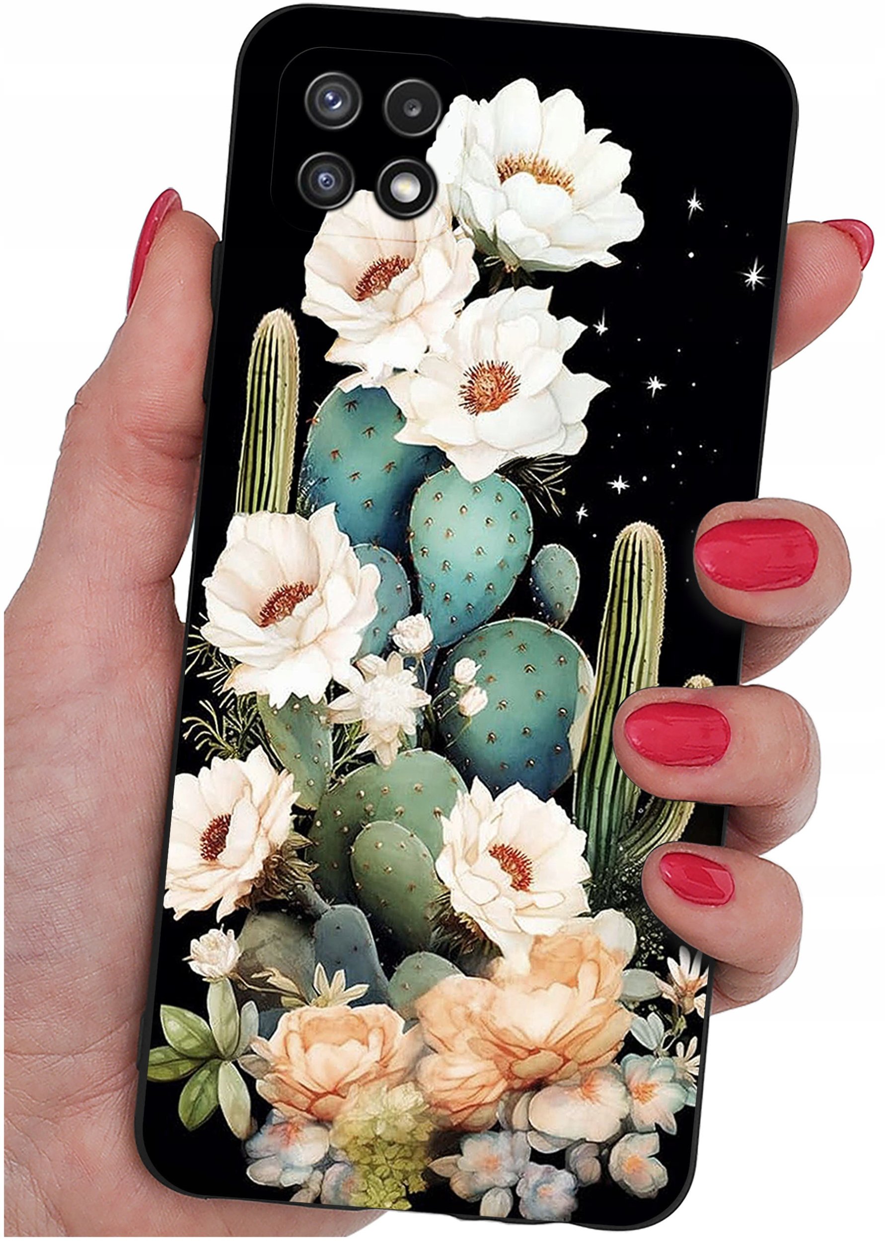 Etui do Samsung A22 5G WZORY |SILIKONOWE MATT CASE + SZKŁO 9H