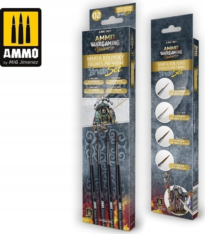 Vallejo Ammo: Wargaming Universe - Marta Kolinsky Figures Premium Brush Set
