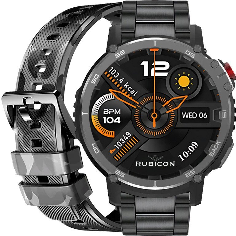 Zegarek męski SMARTWATCH moro militarny z bransoletą